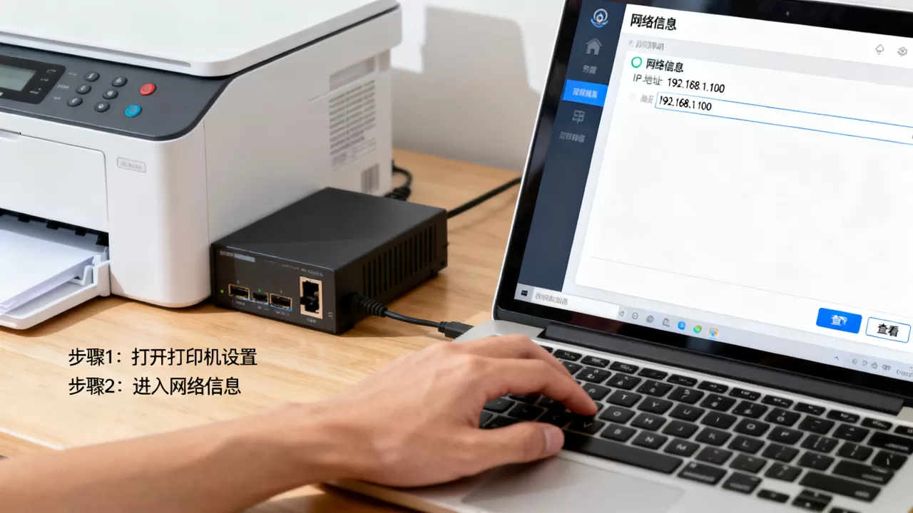 如何查看打印机服务器的IP地址，怎么查？