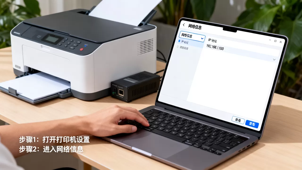 如何查看打印机服务器的IP地址，怎么查？