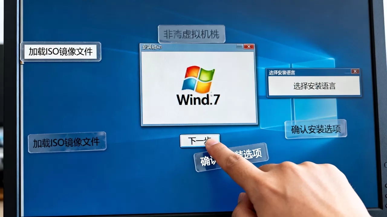 iso镜像怎么在虚拟机里装win7系统？，怎么安装win7