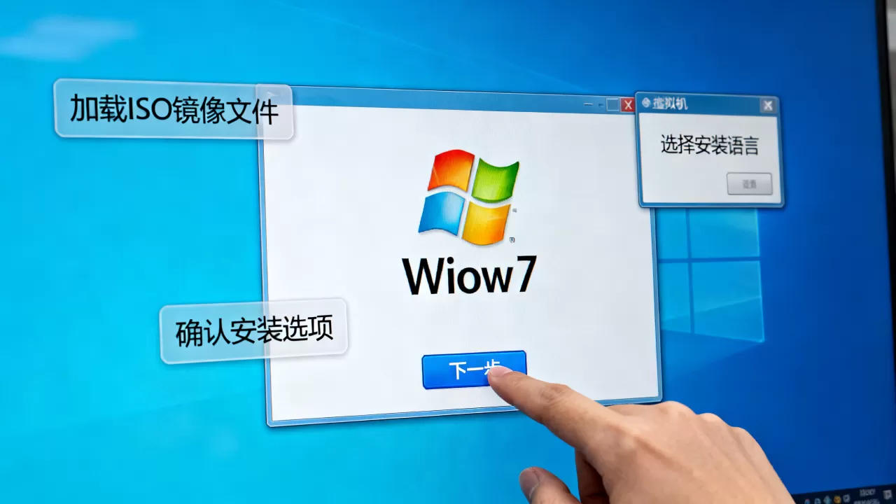 iso镜像怎么在虚拟机里装win7系统？，怎么安装win7