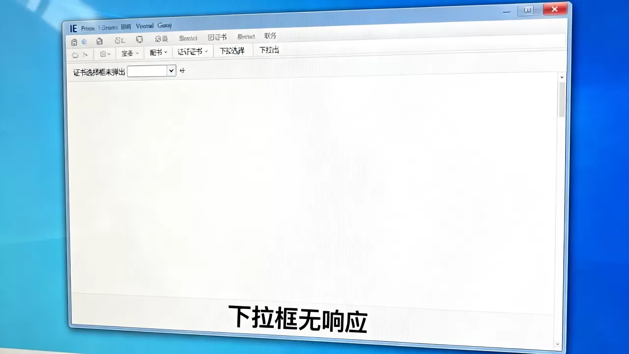 IE证书选择框、下拉框不弹出怎么办?,是什么原因 IE证书选择框、下拉框不弹出怎么办?,是什么原因