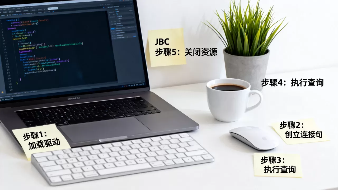 JDBC连接数据库的步骤是什么？，需要注意什么？