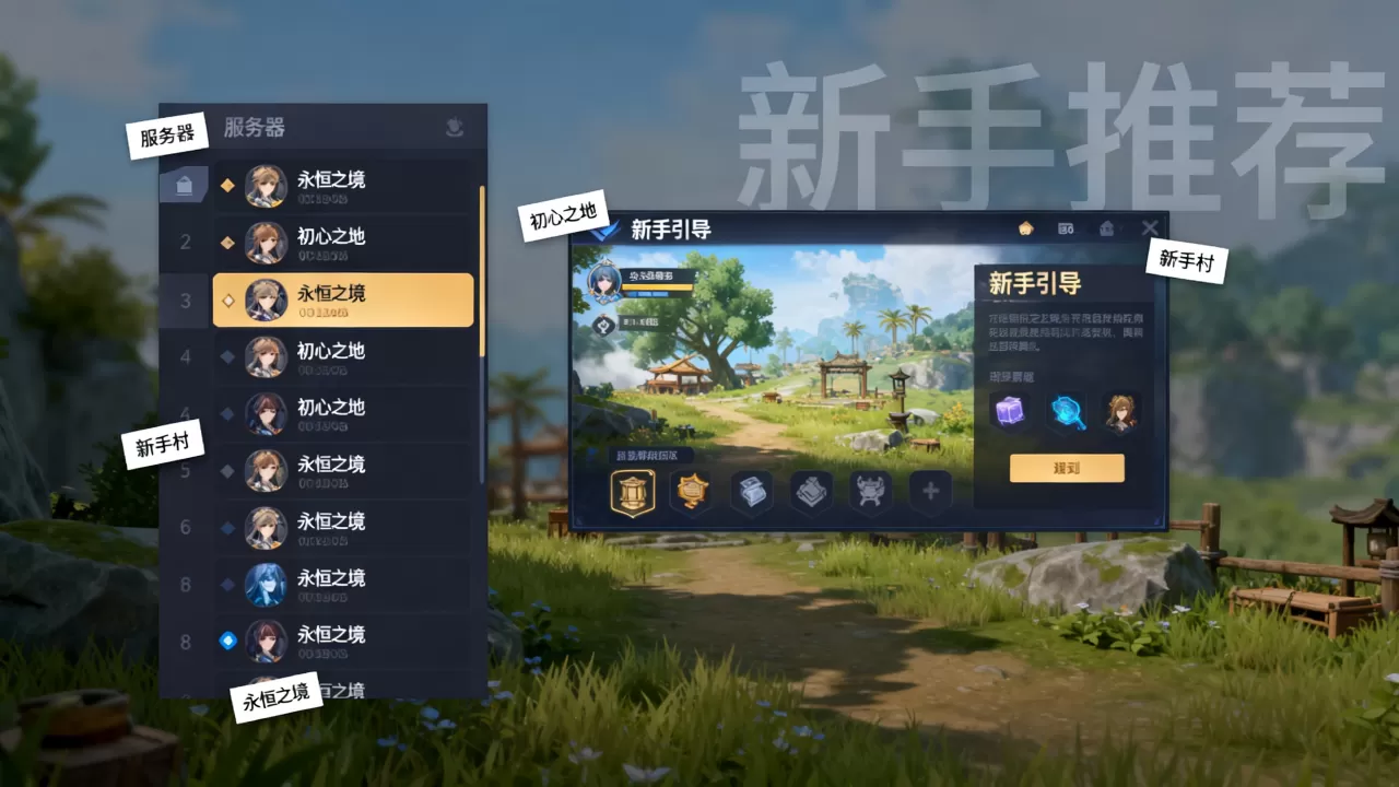 永恒世界有哪些服务器，哪个服务器适合新手？