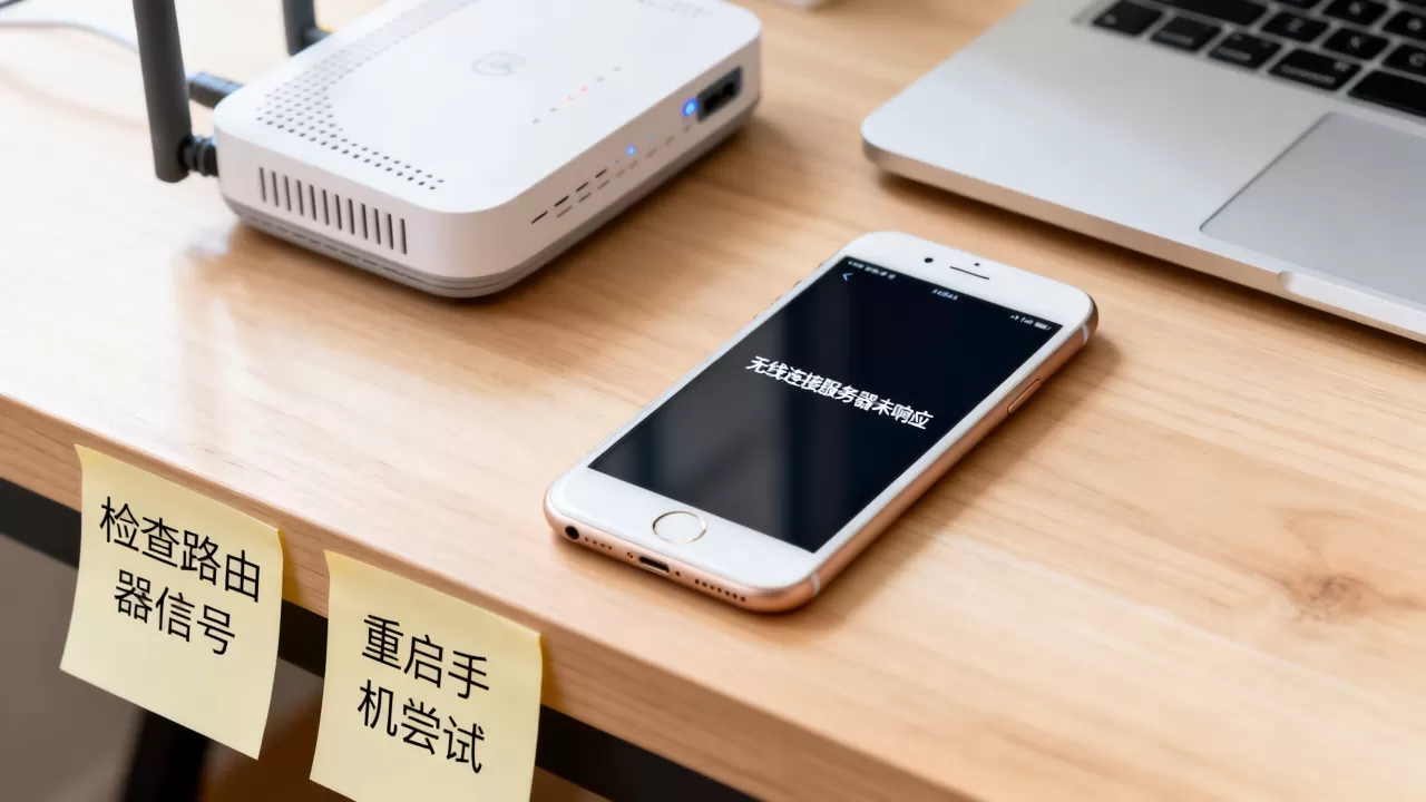 6s无线一直连接服务器未响应怎么解决？，是什么原因导致的？