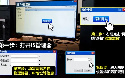 IIS7.0添加网站和添加防护网站怎么做，有哪些步骤？