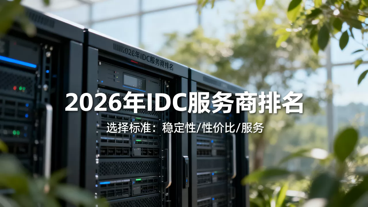 2026年中国IDC服务商排名哪家好？，怎么选