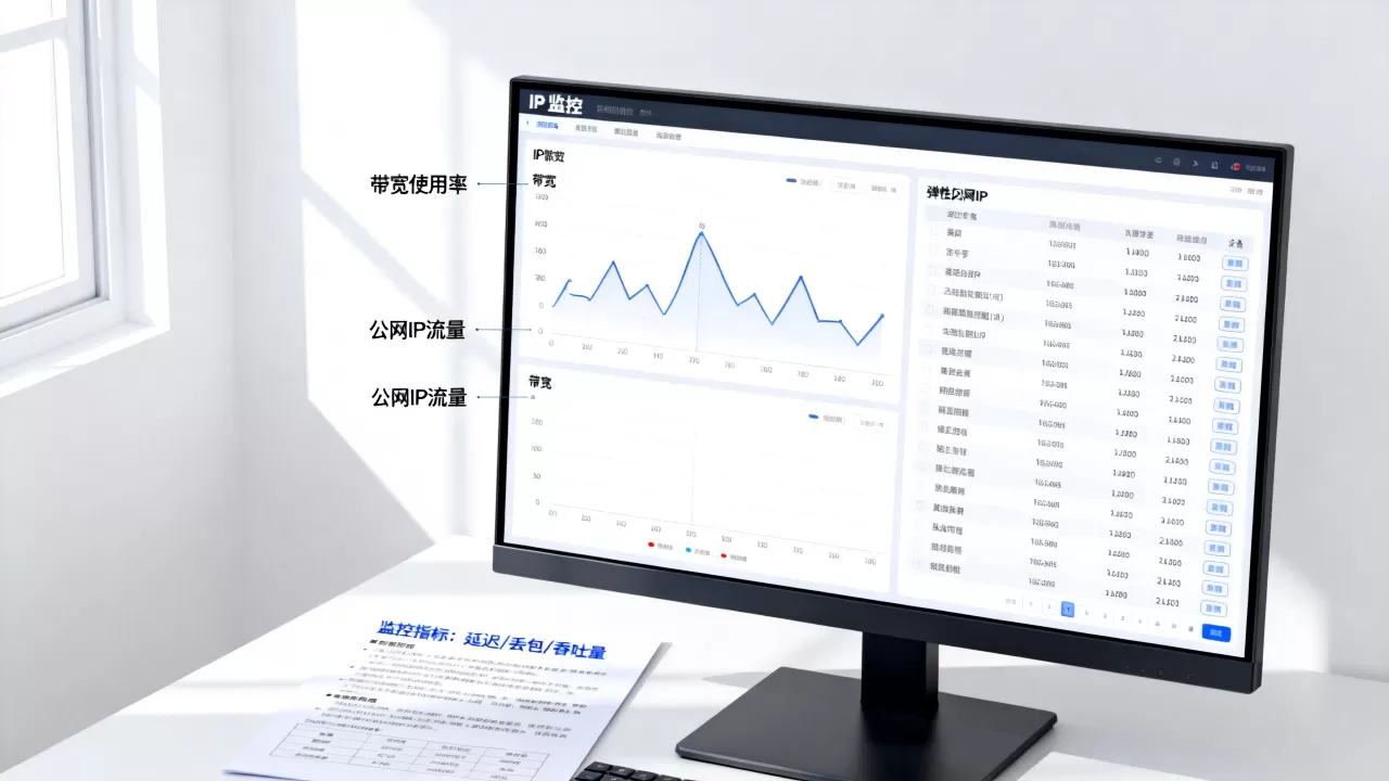 IP监控软件如何监控带宽和弹性公网IP，监控指标有哪些？