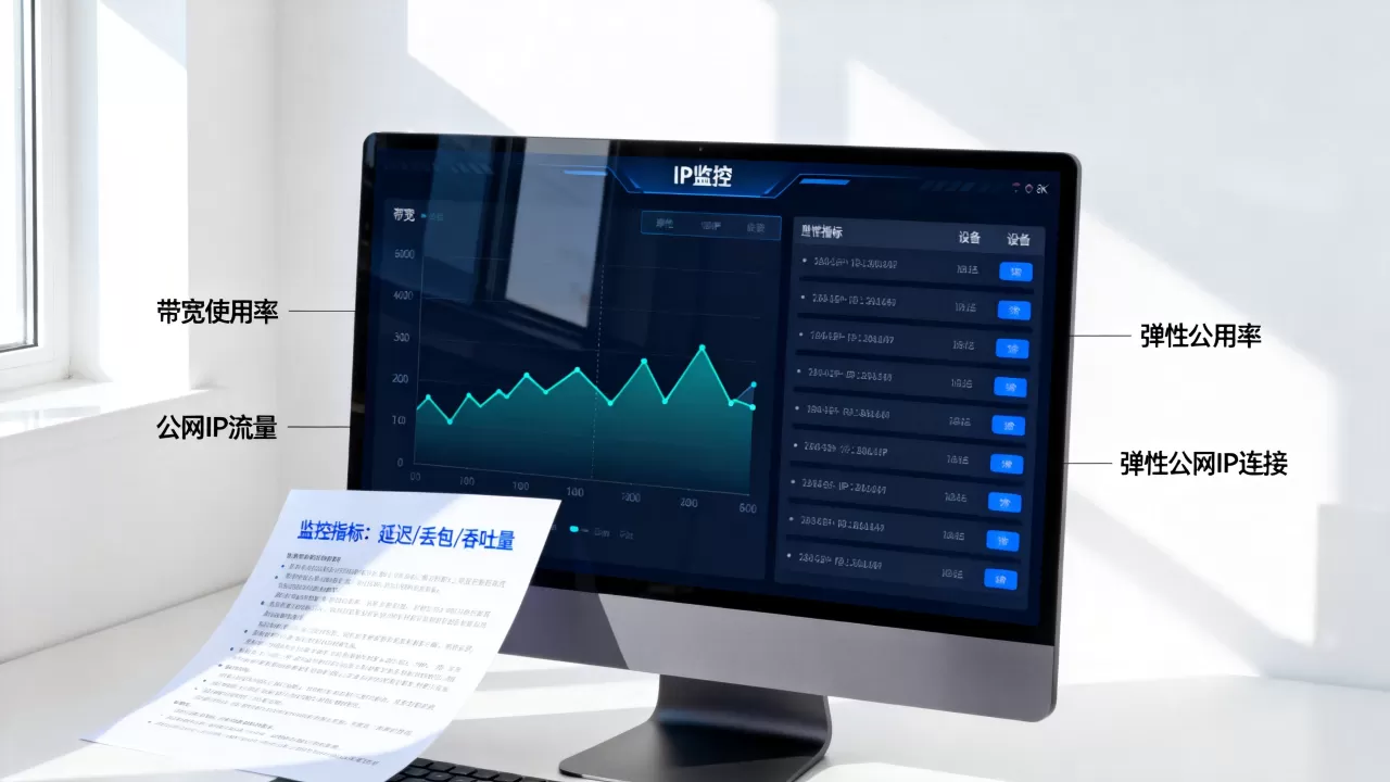 IP监控软件如何监控带宽和弹性公网IP，监控指标有哪些？
