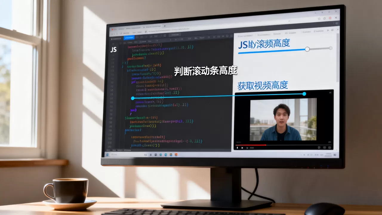 js如何判断滚动条高度，怎么获取视频高度？