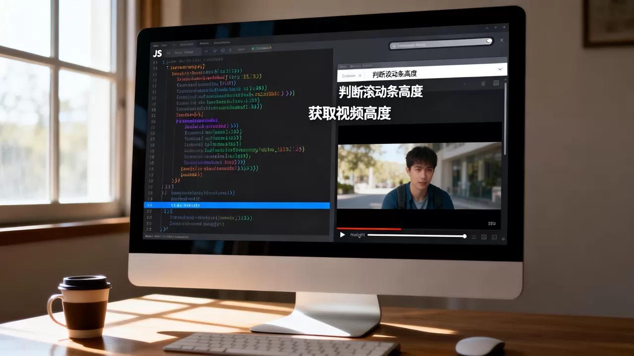 js如何判断滚动条高度，怎么获取视频高度？
