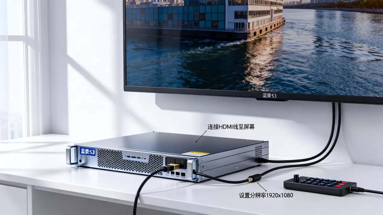 蓝景s3服务器怎么连接16米宽屏幕?,怎么设置? 蓝景s3服务器怎么连接16米宽屏幕?,怎么设置?