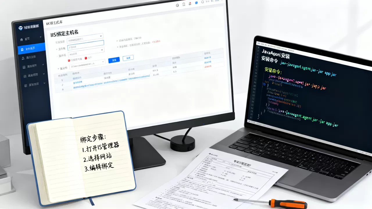 IIS如何绑定主机名？,JavaAgent如何安装？
