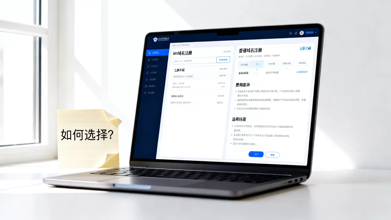 im域名注册和普通域名注册有什么区别，怎么选