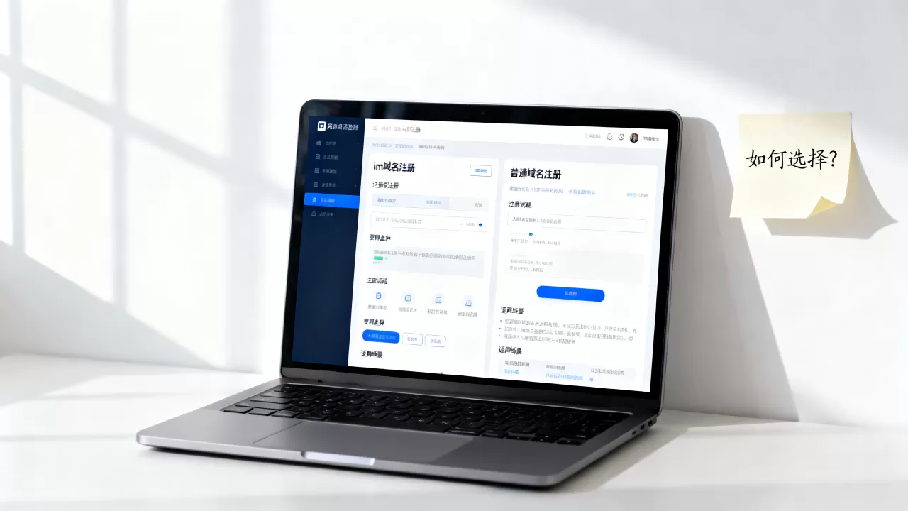 im域名注册和普通域名注册有什么区别，怎么选