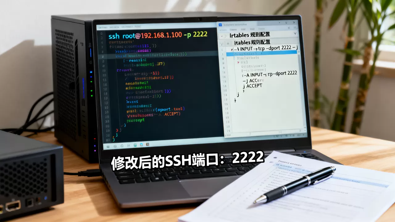 iptables下修改SSH端口后无法登录？，怎么解决？