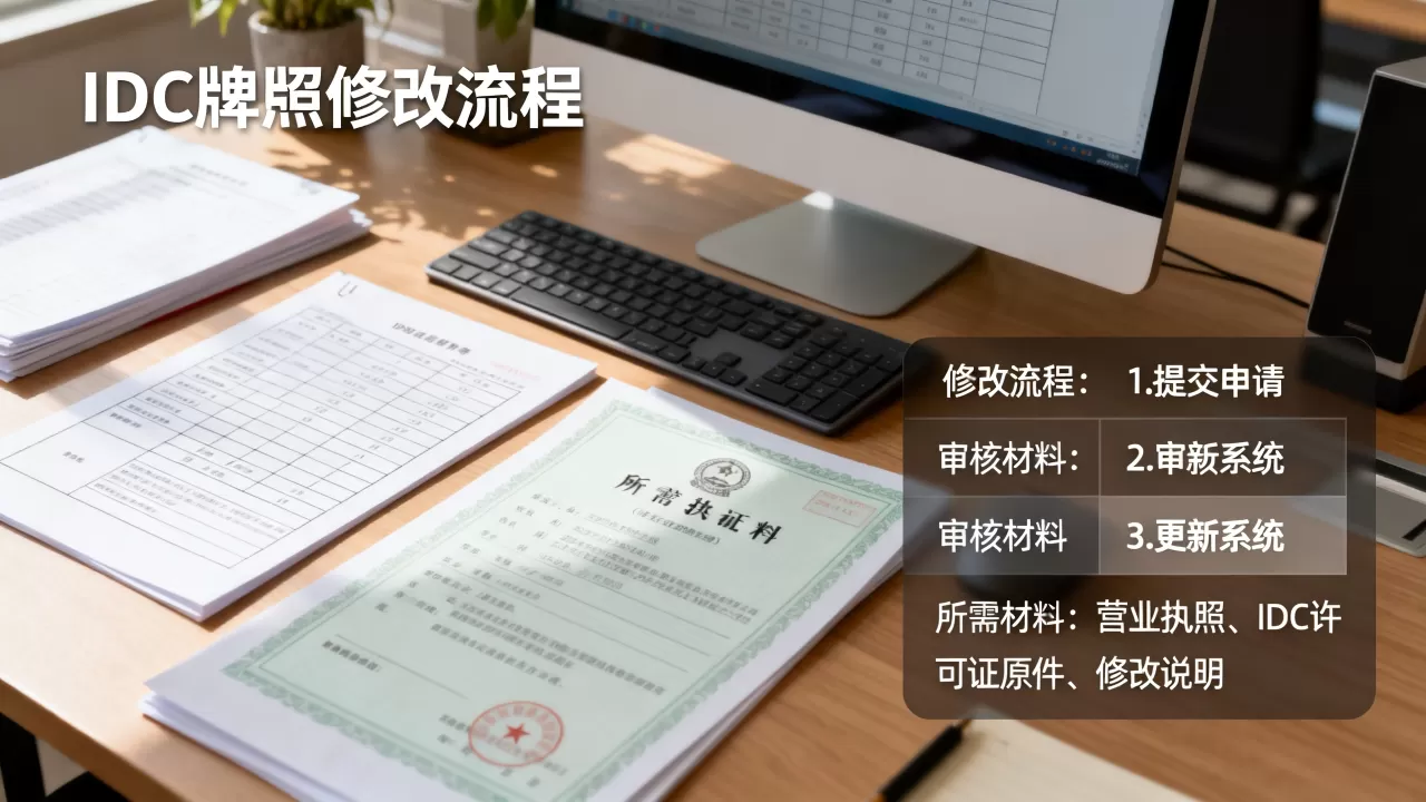 IDC牌照描述修改流程是什么？,需要什么材料？