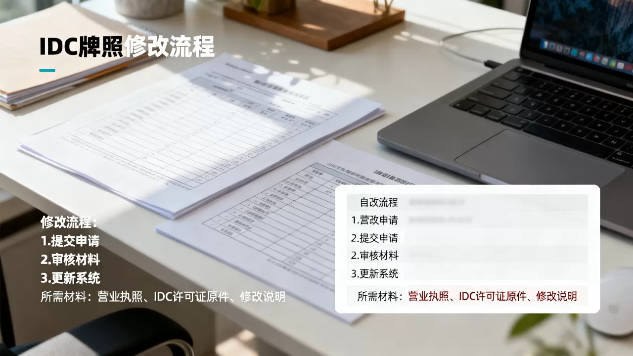 IDC牌照描述修改流程是什么？,需要什么材料？