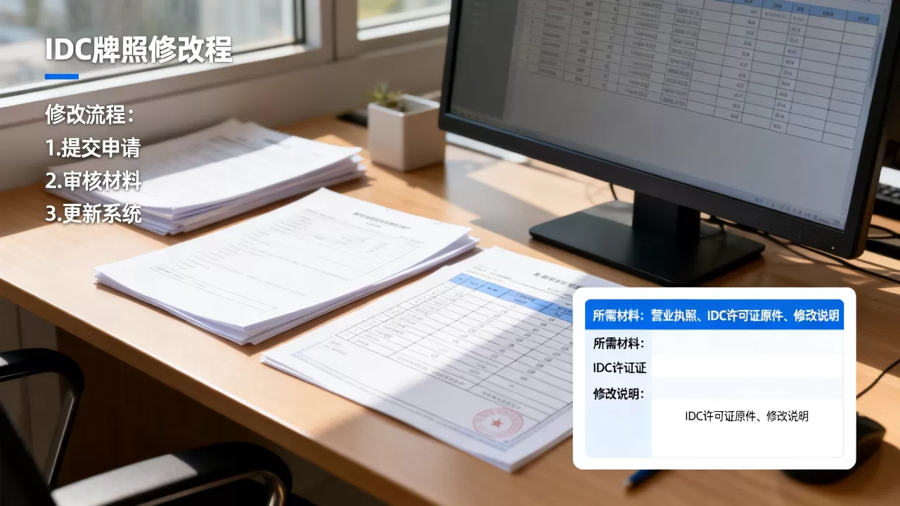 IDC牌照描述修改流程是什么？,需要什么材料？