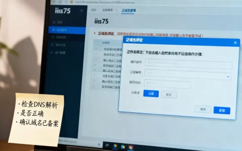 iis75如何正确绑定泛域名？, iis75泛域名绑定失败怎么办？