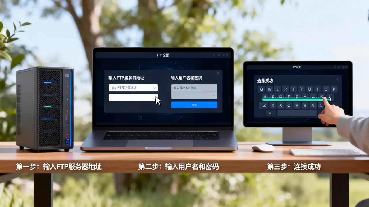 FTP链接网站空间如何设置？，操作步骤是什么？