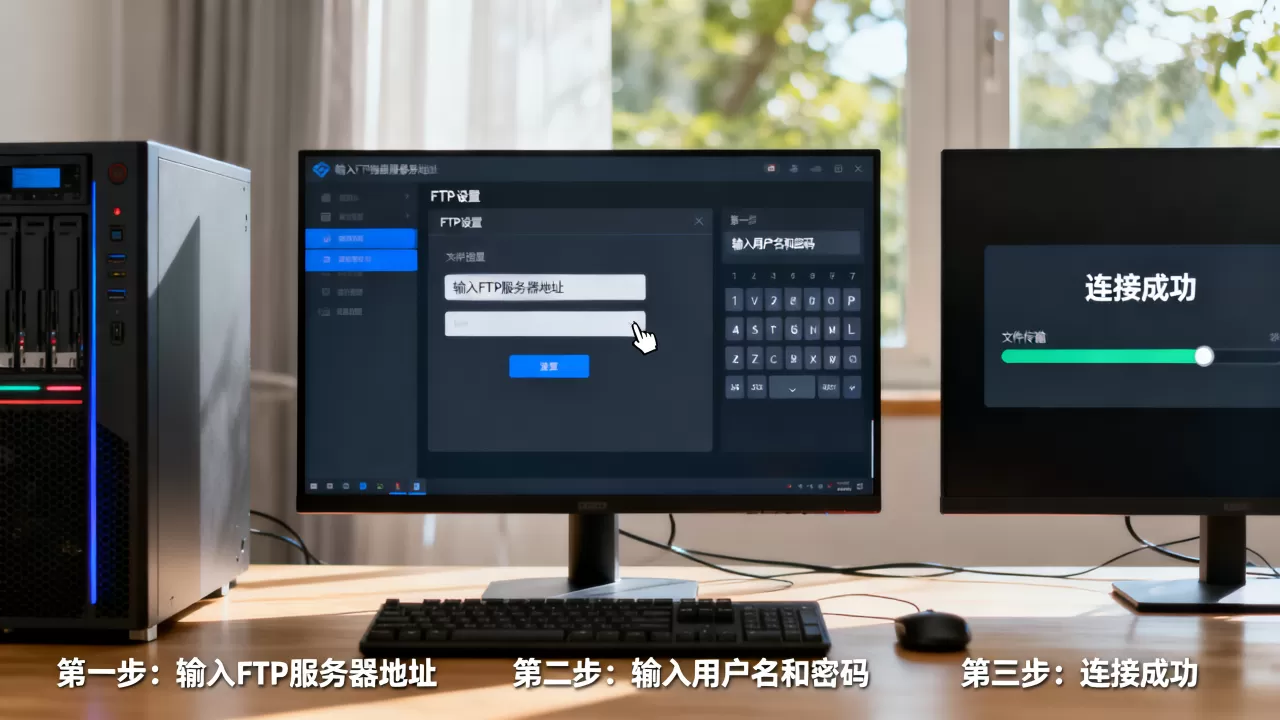 FTP链接网站空间如何设置？，操作步骤是什么？