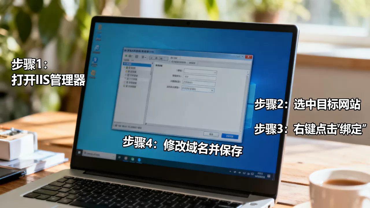IIS服务如何修改已绑定的网站域名，具体步骤有哪些