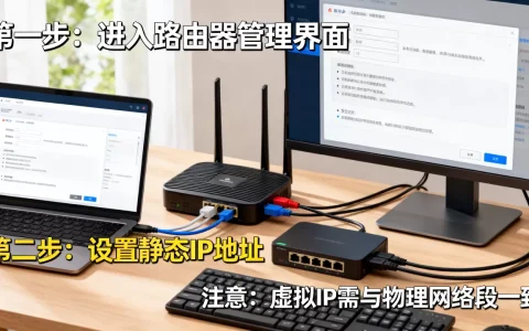 IP配置和虚拟IP配置示例的详细步骤是什么？，有哪些注意事项？