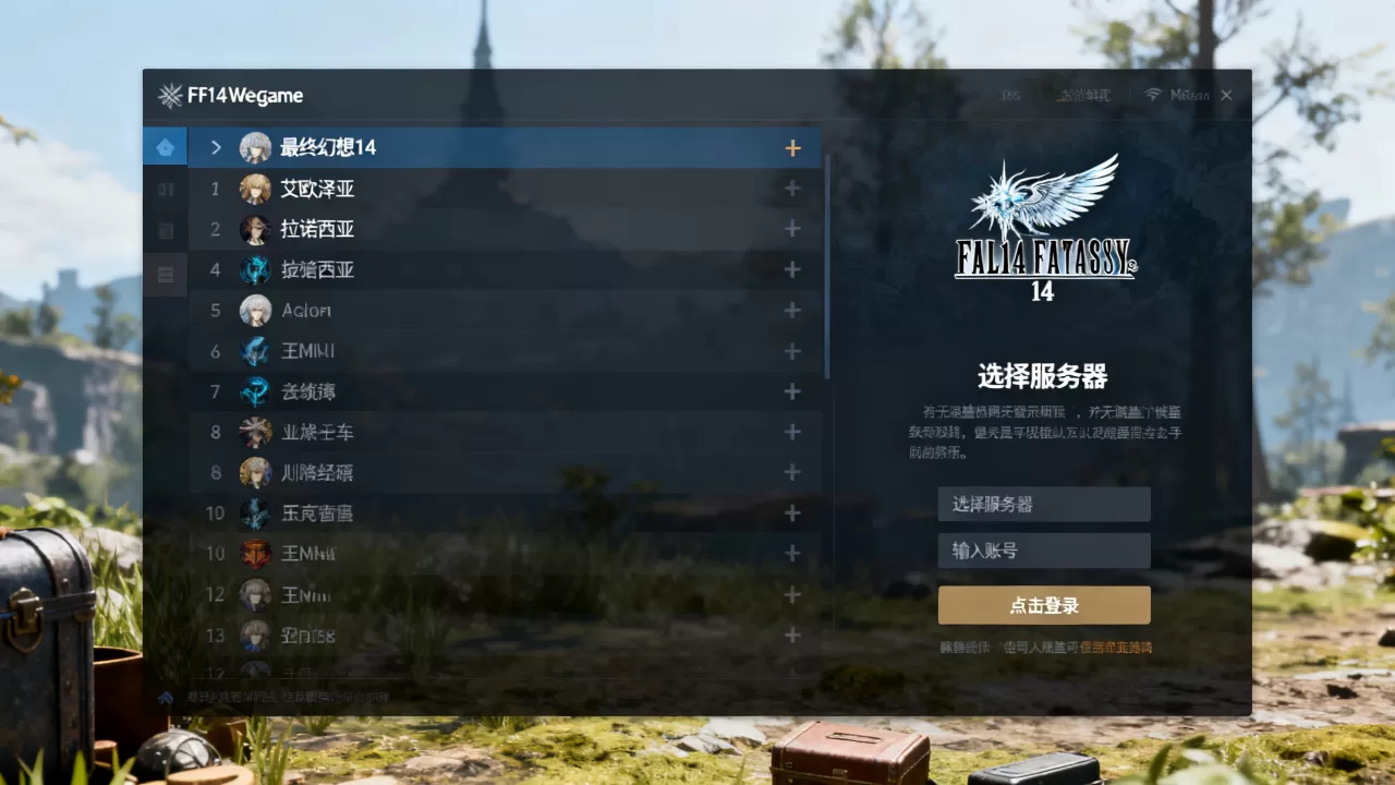 ff14wegame平台有哪些服务器，怎么玩？