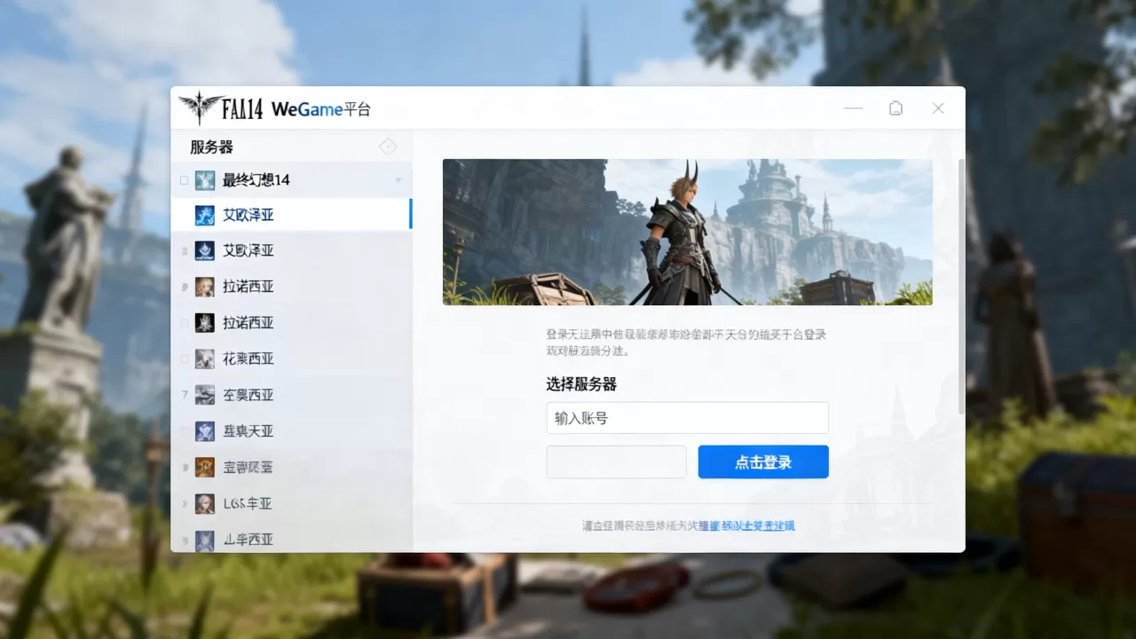 ff14wegame平台有哪些服务器，怎么玩？