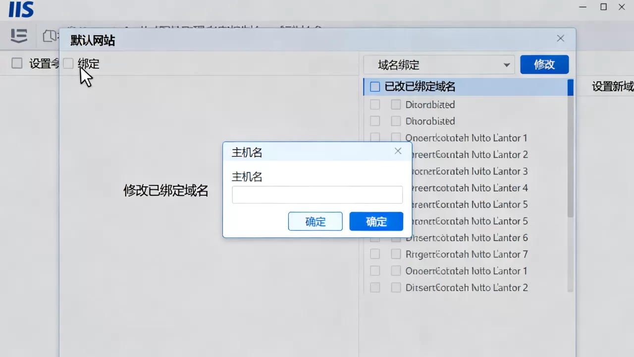 IIS默认网站IIS服务如何修改已绑定的域名?,怎么设置 IIS默认网站IIS服务如何修改已绑定的域名?,怎么设置