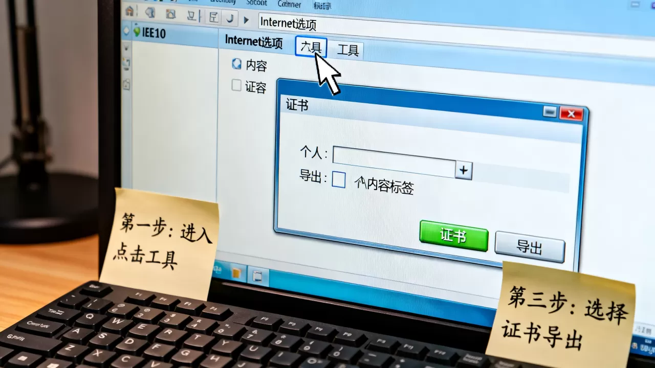 IE10浏览器导出证书步骤是什么,怎么操作 IE10浏览器导出证书步骤是什么,怎么操作