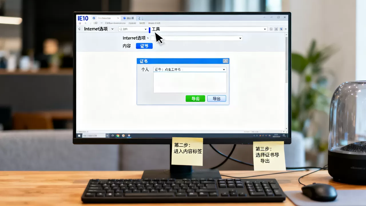 IE10浏览器导出证书步骤是什么,怎么操作 IE10浏览器导出证书步骤是什么,怎么操作