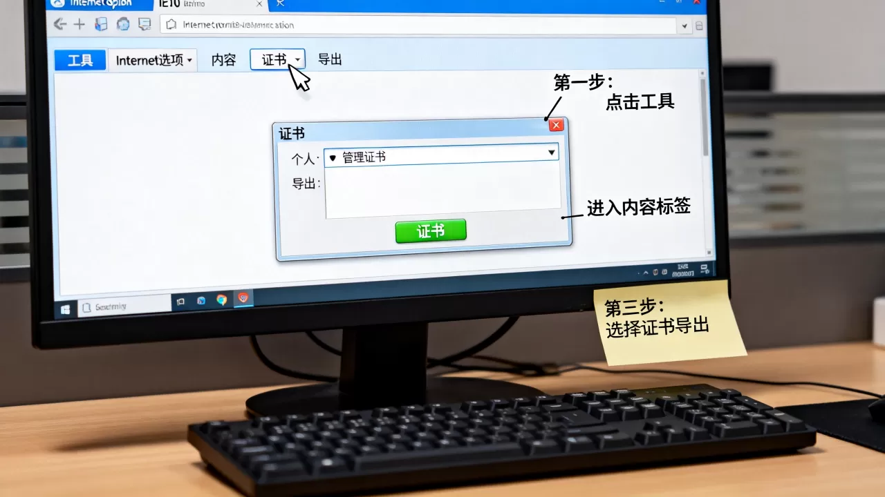IE10浏览器导出证书步骤是什么,怎么操作 IE10浏览器导出证书步骤是什么,怎么操作