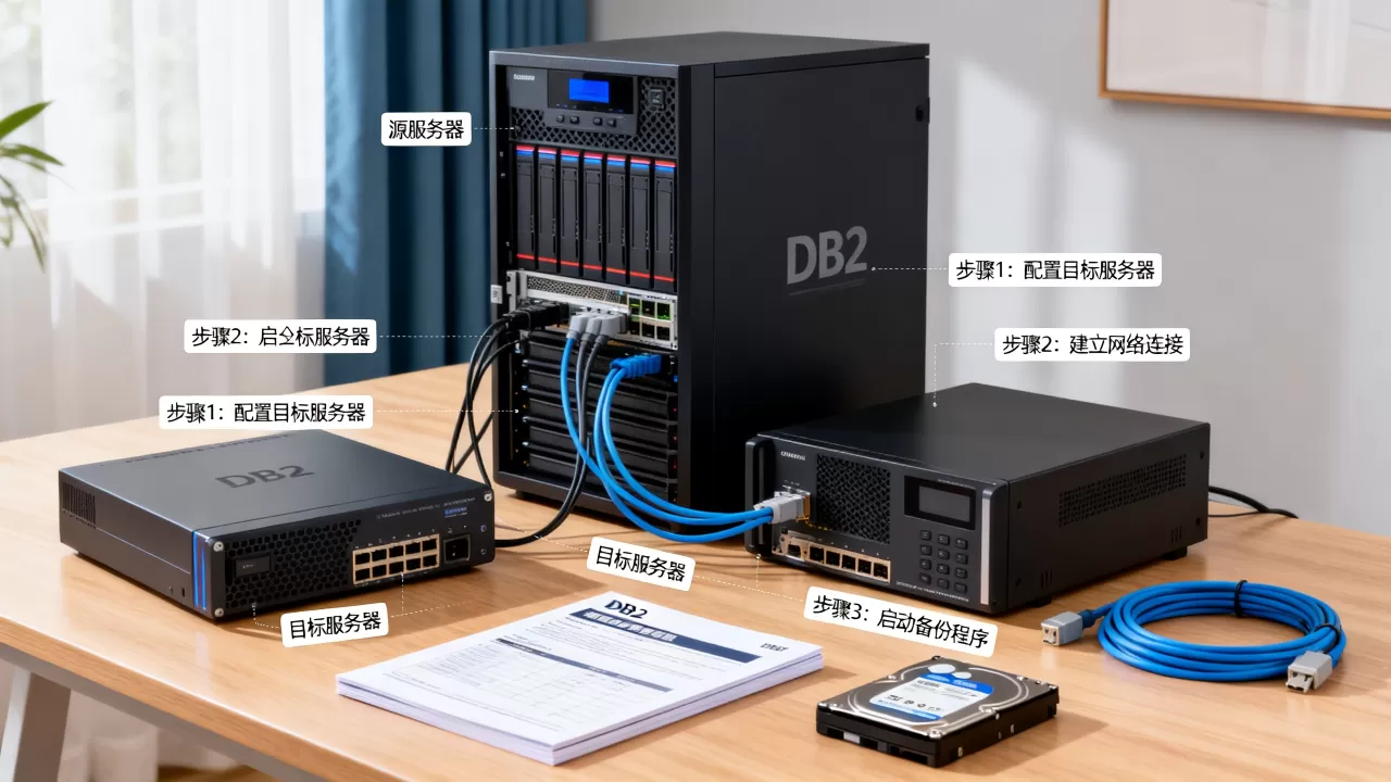 db2如何备份到另一个服务器，怎么操作？