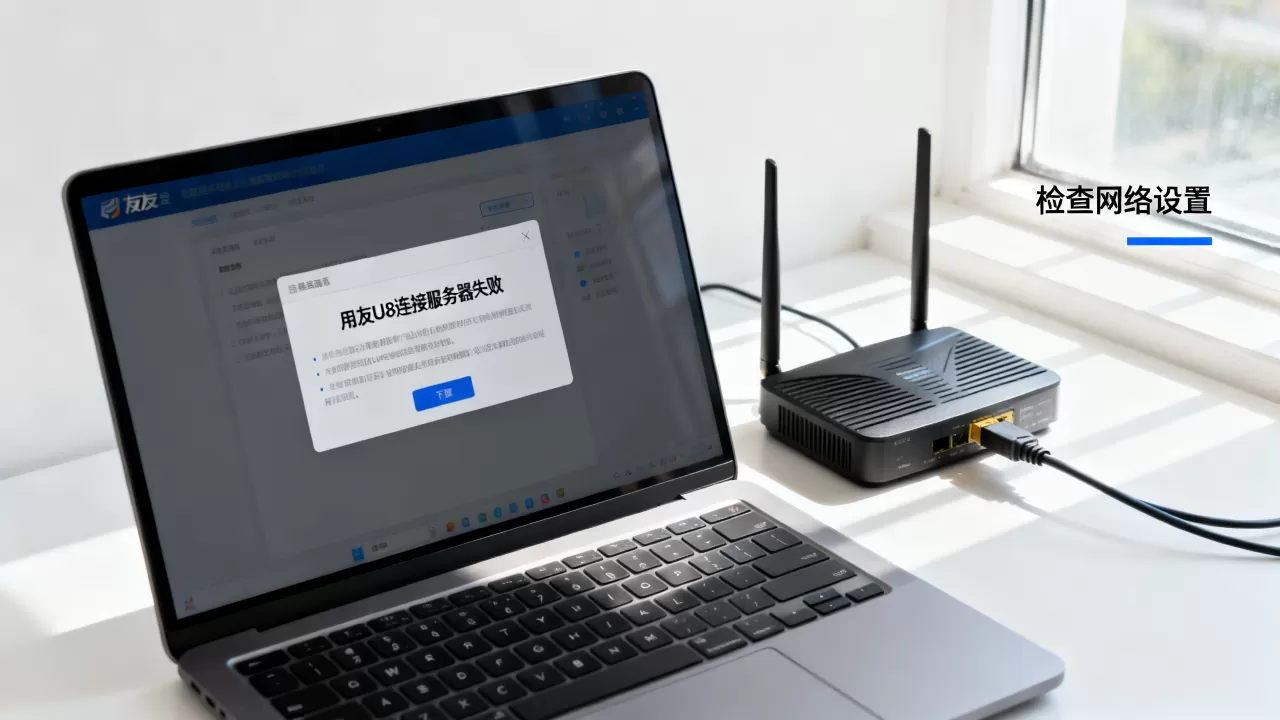 用友u8无法找到网络服务器怎么办，连接失败什么原因