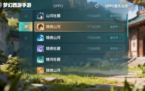 梦幻西游手游oppo有哪些服务器？，哪个服务器最火？