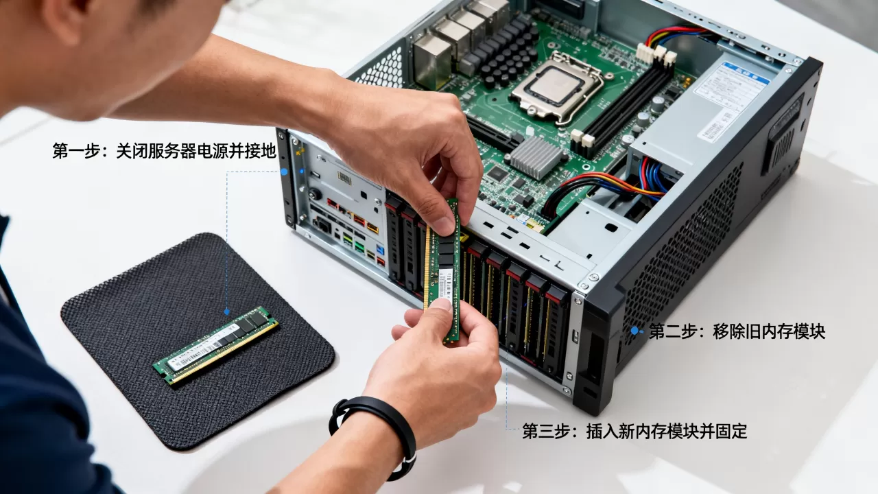 服务器换内存时需要注意什么，操作步骤有哪些？