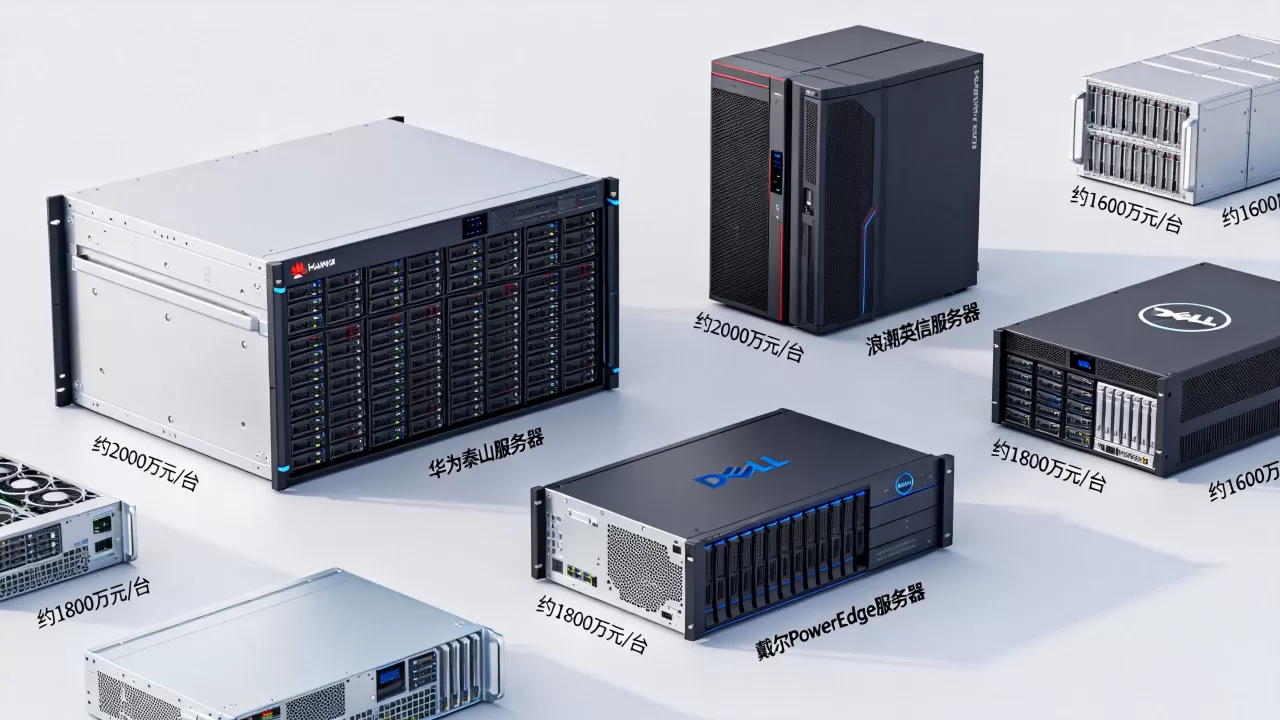 两个亿的服务器都有哪些品牌型号，多少钱一台？