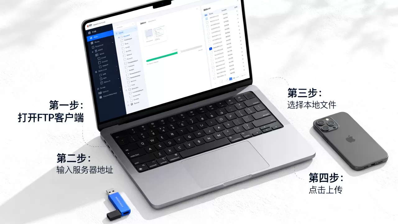 如何用FTP上传文件到网站，上传步骤是什么？