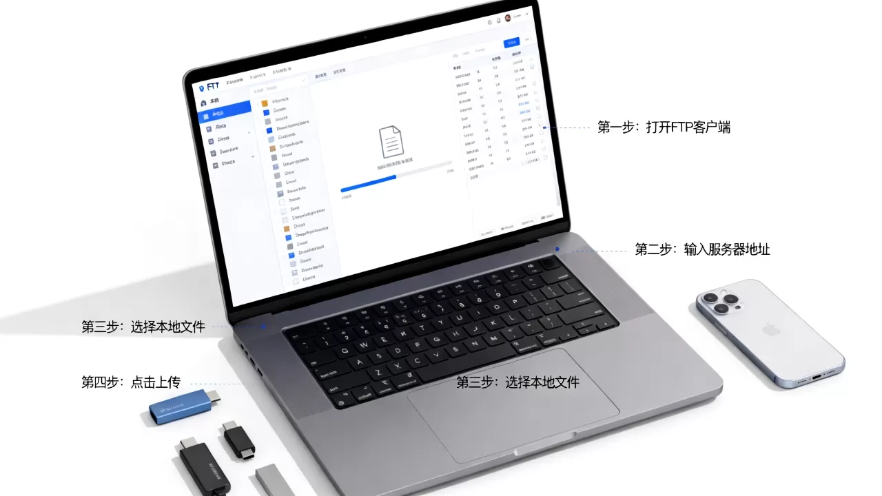 如何用FTP上传文件到网站，上传步骤是什么？
