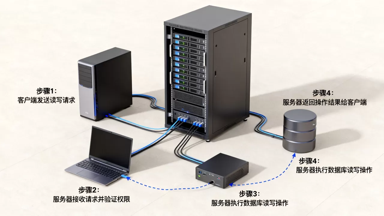 服务器对客户端进行读写数据库的具体步骤是什么,怎么实现? 服务器对客户端进行读写数据库的具体步骤是什么,怎么实现?