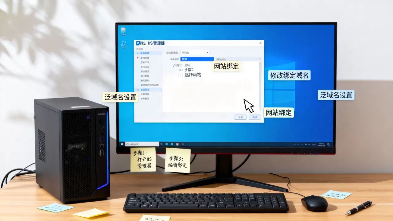 如何修改IIS已绑定的网站域名,泛域名绑定怎么设置? 如何修改IIS已绑定的网站域名,泛域名绑定怎么设置?