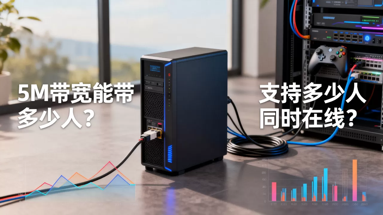 游戏服务器5M带宽能带多少人？，支持多少人同时在线？
