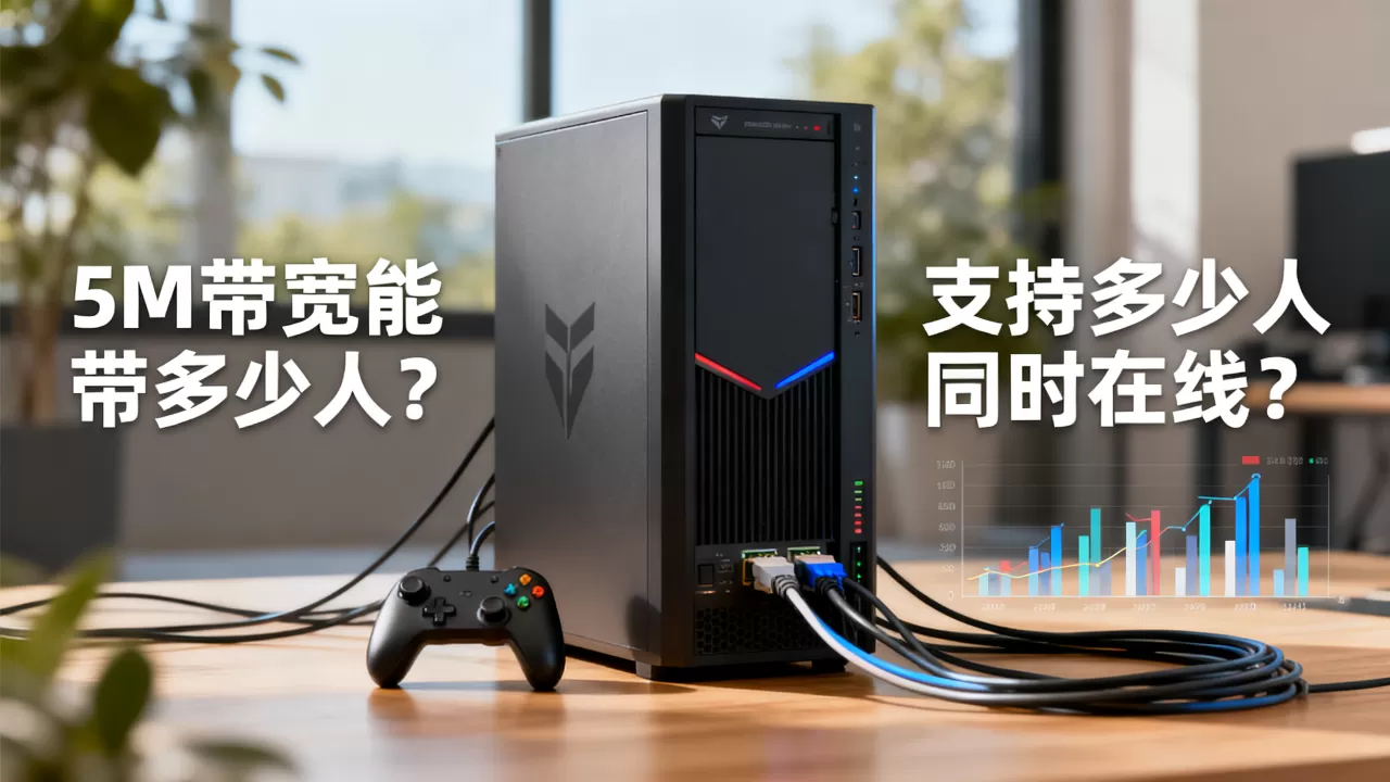 游戏服务器5M带宽能带多少人？，支持多少人同时在线？