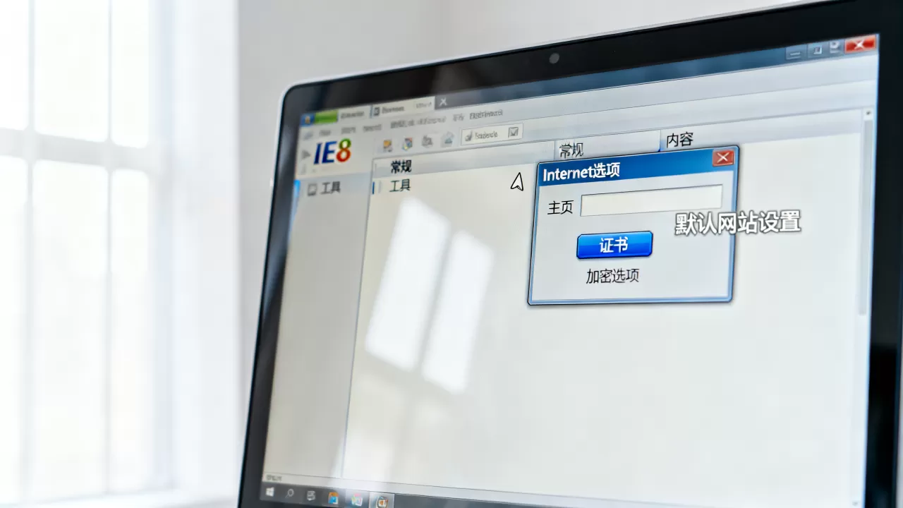 IE8默认网站怎么改？，默认加密怎么设置