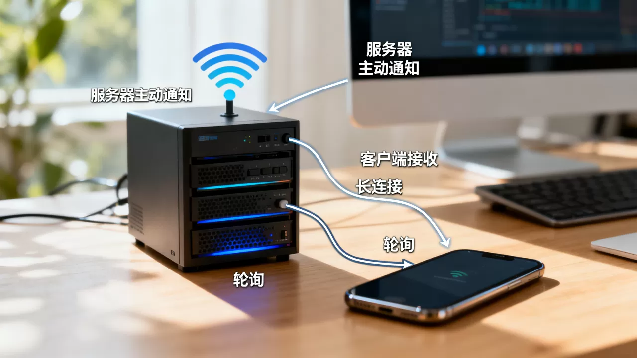 服务器如何主动通知客户端，有哪些实现方式