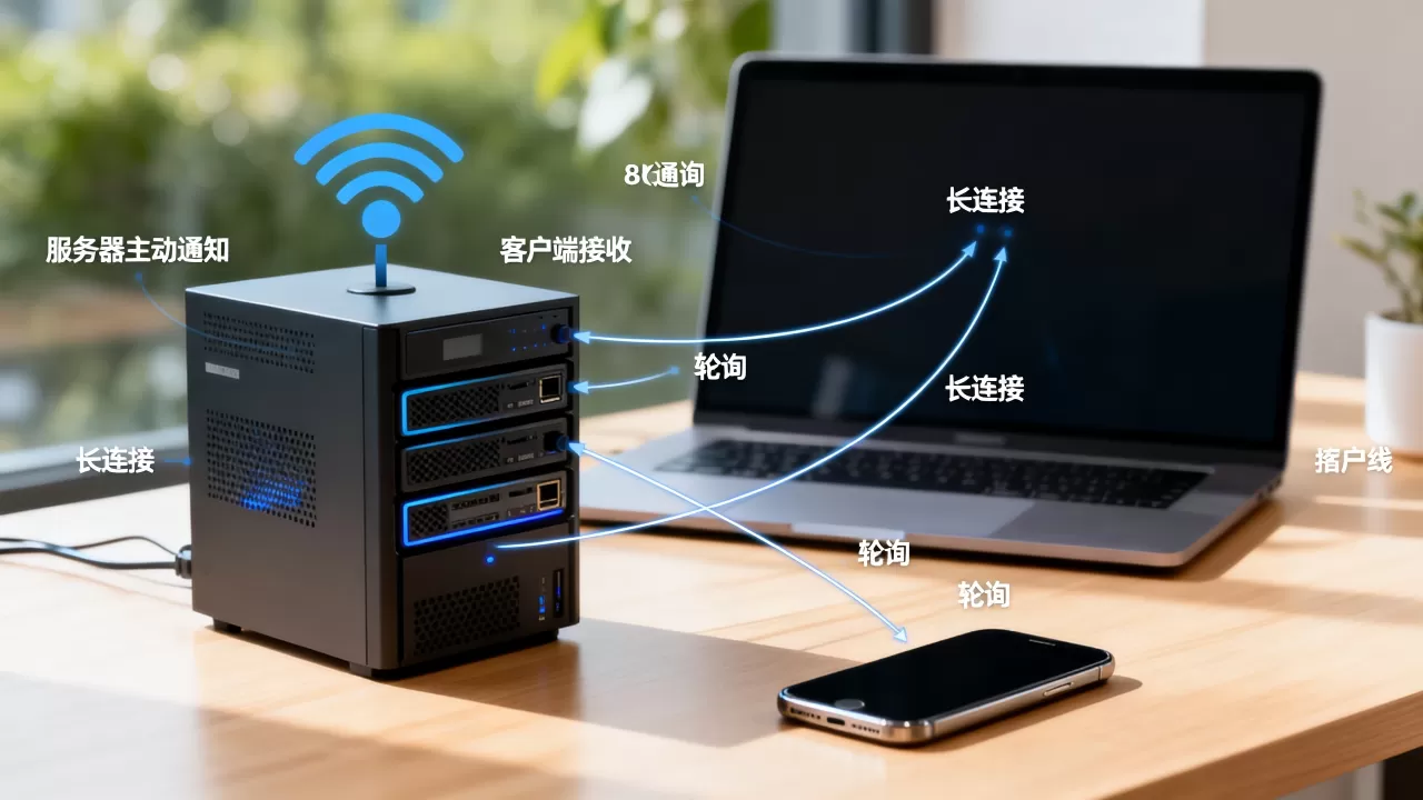 服务器如何主动通知客户端，有哪些实现方式
