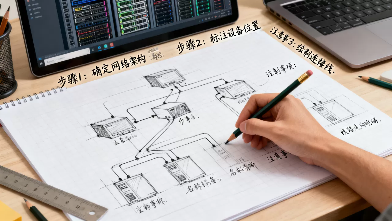 服务器拓扑图怎么画？,有哪些步骤和注意事项