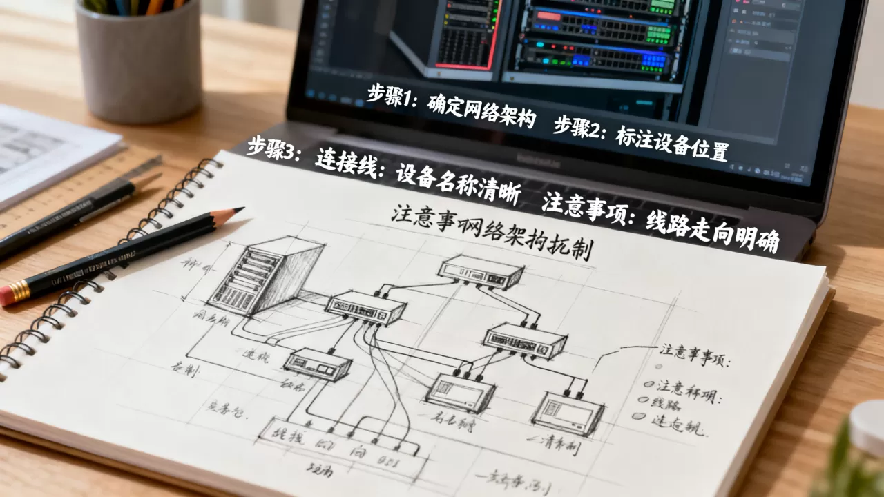 服务器拓扑图怎么画？,有哪些步骤和注意事项