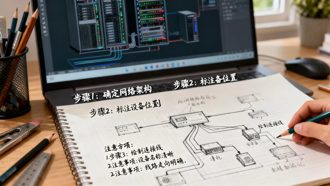 服务器拓扑图怎么画？,有哪些步骤和注意事项